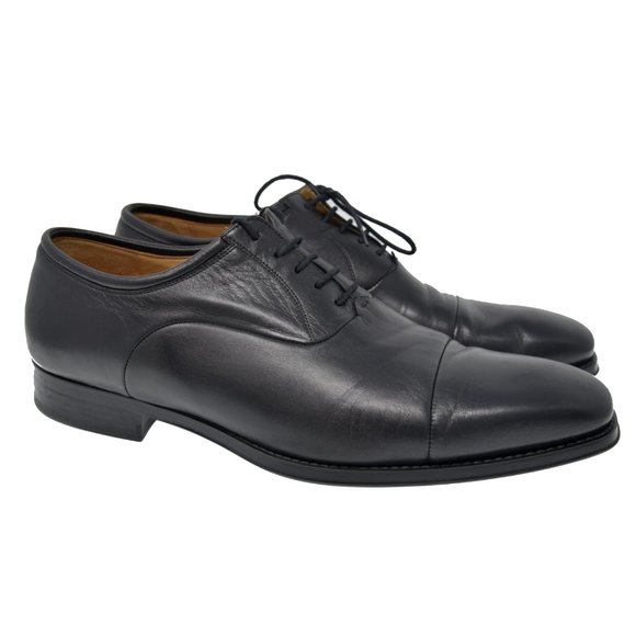 MAGNANNI Sz 11.5W Black Leather Lace Up Oxford Lux